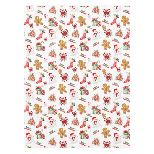 Weihnachten Nahtloses Muster Tischdecke (Vorderseite)