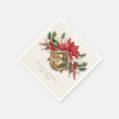 Weihnachten Napkins: Geburt Jesu Poinsettias Serviette (Ecke)