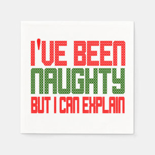 Weihnachten Napkins I. war naughty Serviette