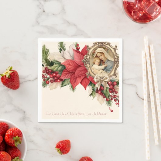 Weihnachten Napkins: Maria und Jesus Serviette (Beispiel)