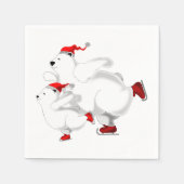 Weihnachten Napkins mit der Familie der glückliche Serviette (Vorderseite)