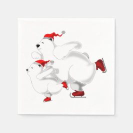 Weihnachten Napkins mit der Familie der glückliche Serviette