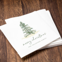 Weihnachten Napkins Urlaub Evergreen Pine Einfach