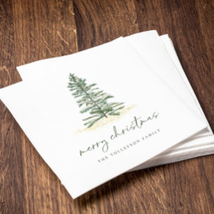 Weihnachten Napkins Urlaub Evergreen Pine Einfach Serviette