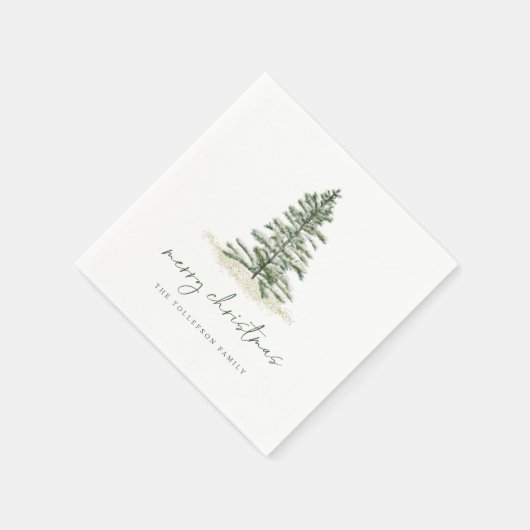 Weihnachten Napkins Urlaub Evergreen Pine Einfach Serviette (Ecke)