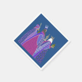 Weihnachten Napkins - Weiße Weihnachtsmänner Serviette (Ecke)