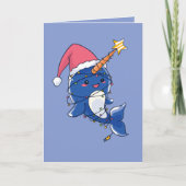 Weihnachten Narwhale Karte (Vorderseite)