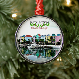 Weihnachten, Nassau Bahamas, Ornament Aus Metall