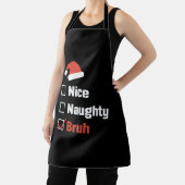 Weihnachten Naughty Bruh Funny Xmas List Schürze (InSitu)