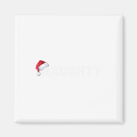 Weihnachten Naughty Nice Matching Funny Xmas Coupl Magnet (Vorne)