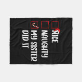 Weihnachten Naughty Schwester tat es Weihnachten F Fleecedecke (Vorderseite (Horizontal))