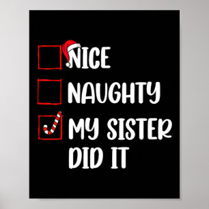 Weihnachten Naughty Schwester tat es Weihnachten F Poster