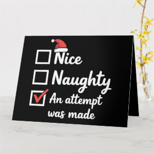 Weihnachten Naughty Versuch wurde gemacht Xmas Karte