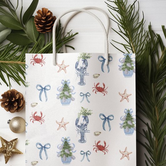 Weihnachten Nautical Lobster & Crab Holiday Mittlere Geschenktüte