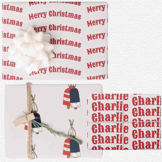 Weihnachten nautisch  geschenkpapier set