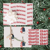 Weihnachten nautisch  geschenkpapier set