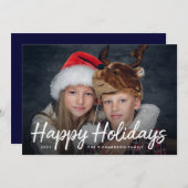 Weihnachten | Navy Blue mit Foto (Vorne/Hinten)