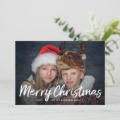 Weihnachten | Navy Blue mit Foto (Stehend Vorderseite)