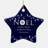 Weihnachten Navy Blue Sand Dollar Nautische Weihna Keramik Ornament (Vorne)