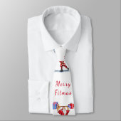 Weihnachten Neck Tie Bodybuilder Santa - Spaß Krawatte (Gebunden)