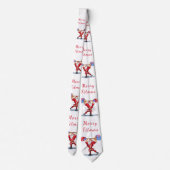 Weihnachten Neck Tie Bodybuilder Santa - Spaß Krawatte (Rückseite)