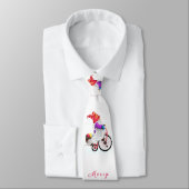 Weihnachten Neck Tie Geschenk Gnome mit Bike und G Krawatte (Gebunden)