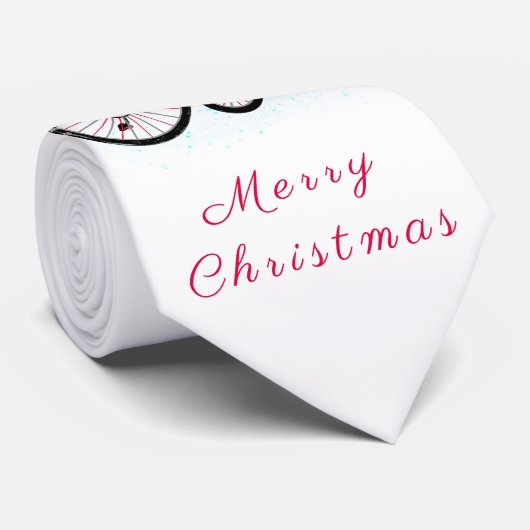 Weihnachten Neck Tie Geschenk Gnome mit Bike und G Krawatte (Gerollt)