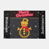 Weihnachten Neon Moderne Urlaubssammlung Fußmatte (Vorderseite)