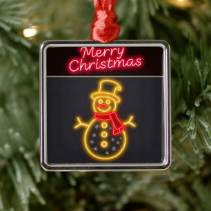 Weihnachten Neon Moderne Urlaubssammlung Ornament Aus Metall