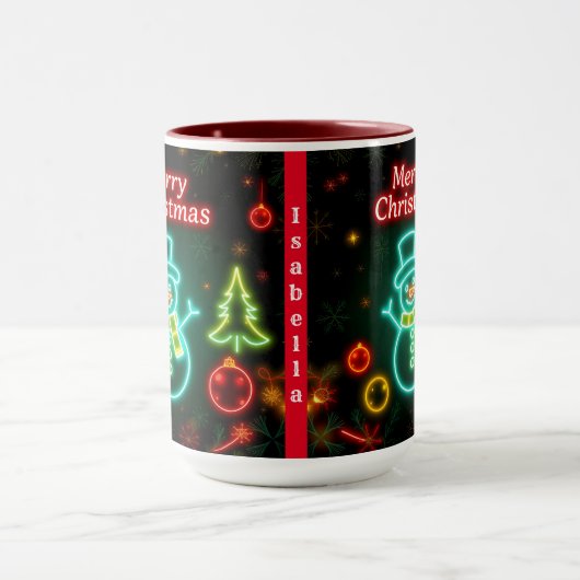 Weihnachten Neon Popular Holiday Collection Tasse (Zentrum)