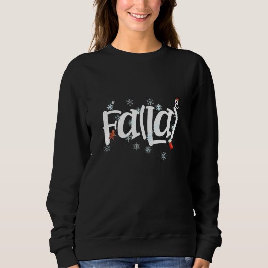 Weihnachten Nerd Niedlich Mathe Fa La Santa Fa La Sweatshirt (Vorderseite)