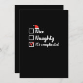 Weihnachten Nett Unartig Es Ist Kompliziert (Vorne/Hinten)