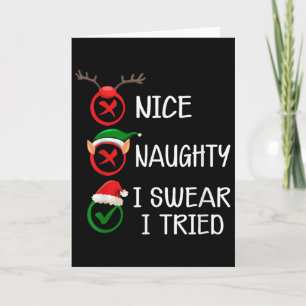 Weihnachten Nett Unartig Ich Schwöre Ich Habe Es V Karte