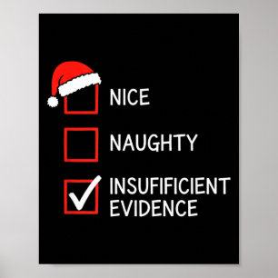 Weihnachten Nett Unartig Unzureichende Beweise San Poster