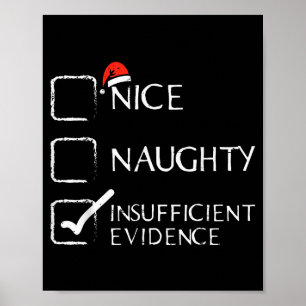 Weihnachten Nett Unartig Unzureichende Beweise Xma Poster