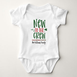 Weihnachten neu im Team Benutzerdefiniertes erstes Baby Strampler
