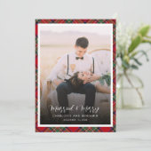 Weihnachten Neu verheiratetes Foto Verheiratet und (Stehend Vorderseite)