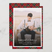 Weihnachten Neu verheiratetes Foto Verheiratet und (Vorne/Hinten)