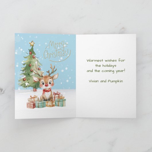 Weihnachten - Neue Imitate im Schlitten Sticken fr Karte (Innenseite)