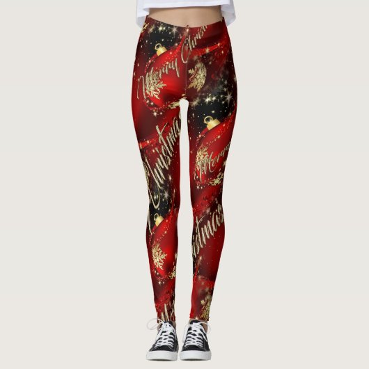 Weihnachten/neue Jahre Party-Leggings- Leggings (Vorderseite)