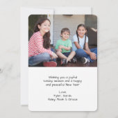 Weihnachten & Neue Jahre Weißes Script 2 Foto (Rückseite)