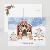 Weihnachten Neue Zuhause Weihnachtskarte (Vorne/Hinten)