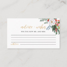 Weihnachten - Neuer Rat und Wünsche Spielkarte Platzkarte