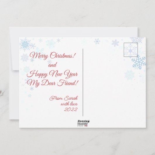 Weihnachten | Neues Jahr glücklich | Santa anpassb (Rückseite)