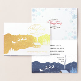 Weihnachten | Neues Jahr glücklich | Santa anpassb Folienkarte