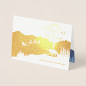 Weihnachten | Neues Jahr glücklich | Santa anpassb Folienkarte (Vorderseite)