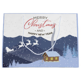 Weihnachten | Neues Jahr glücklich | Santa anpassb Große Geschenktüte