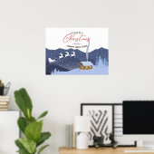 Weihnachten | Neues Jahr glücklich | Santa Poster (Heimbüro)