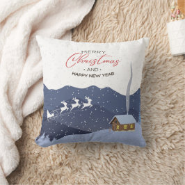 Weihnachten | Neues Jahr glücklich | Weihnachtsges Kissen