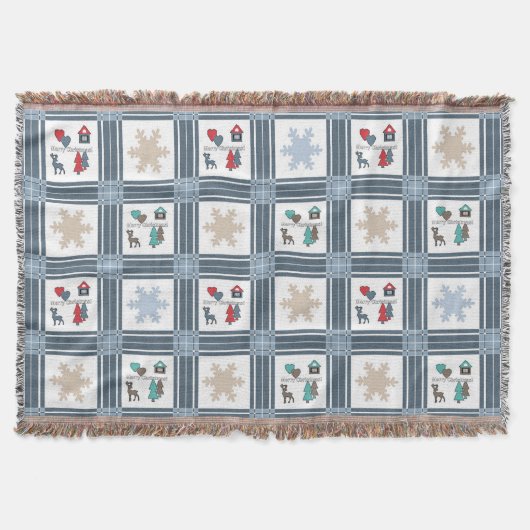 Weihnachten, neues Jahr, Hirsche Decke (Vorderseite)